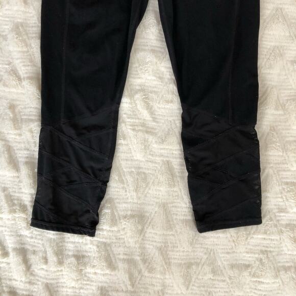 Athleta Mantra Mesh Capri Leggings in Black - Picture 6 of 8